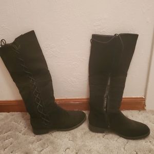 Tall black boots
